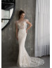 Chic Beaded Lace Tulle Wedding Dress